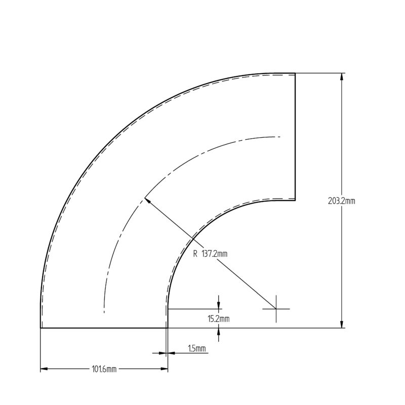 101.6 x 1.5 90° Zetan A554