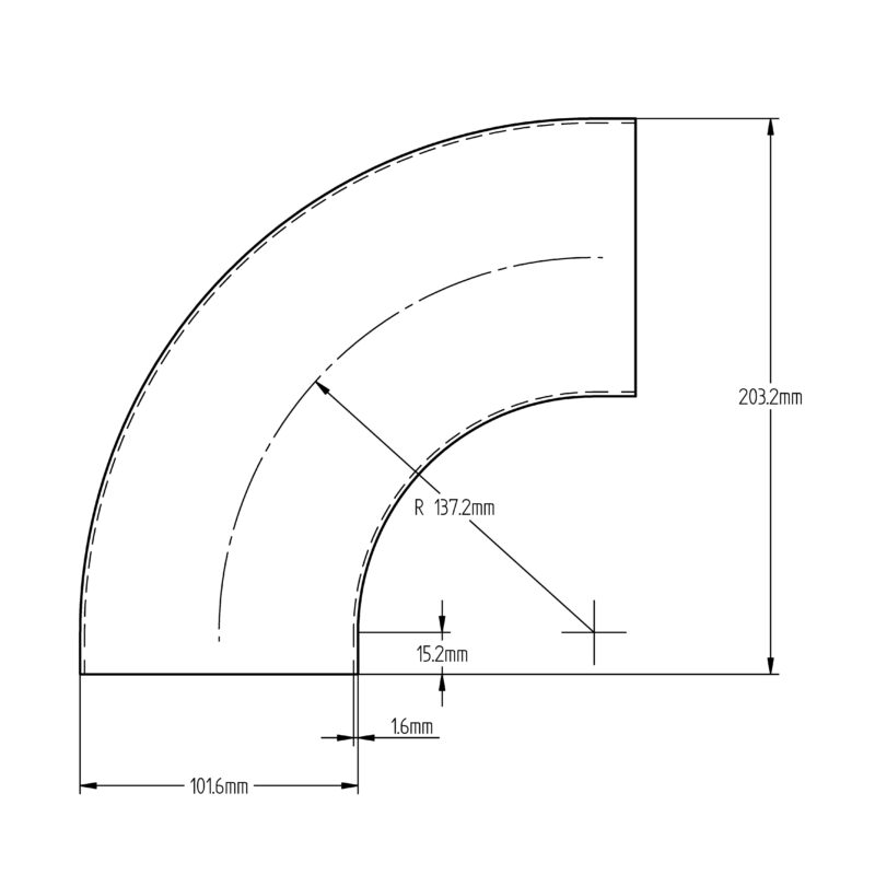 101.6 x 1.6 90° Zetan