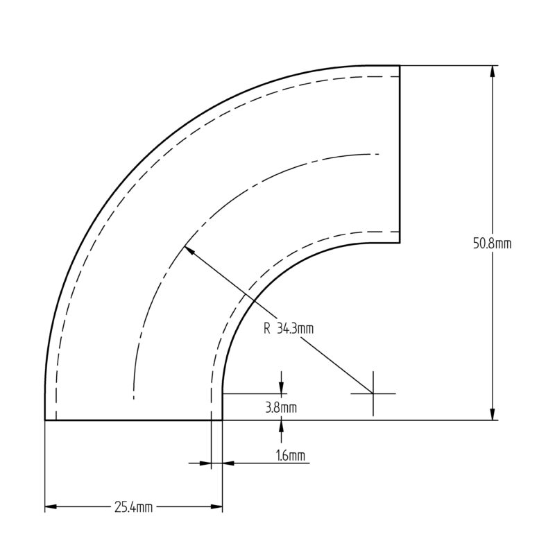 25.4 x 1.6 90° Zetan