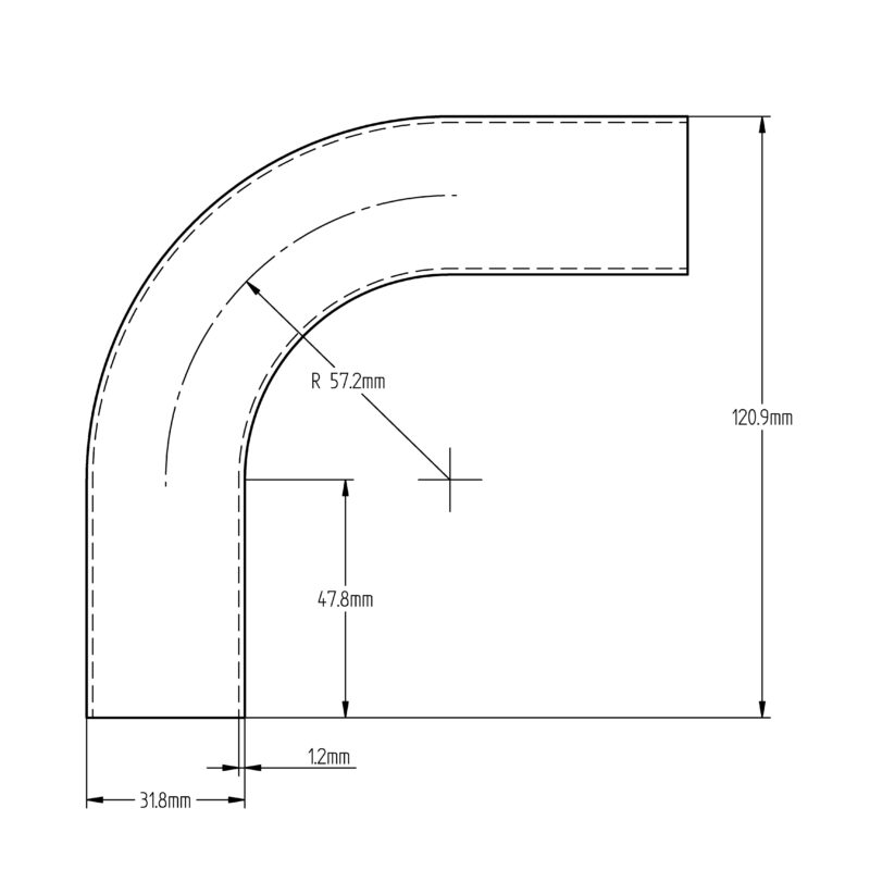 31.8 x 1.2 90° Long Leg