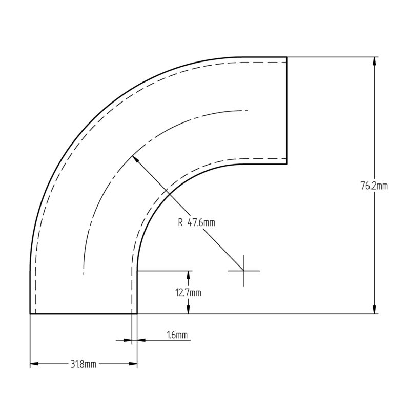 31.8 x 1.6 90° Zetan