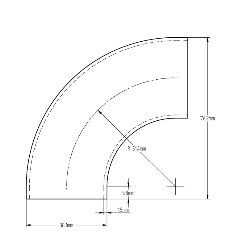 38.1 x 1.5 90° Zetan A554