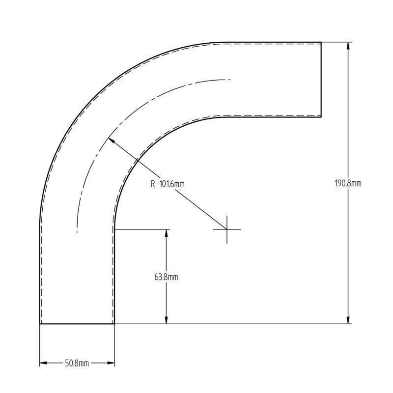 50.8 x 1.2 90° Long Leg