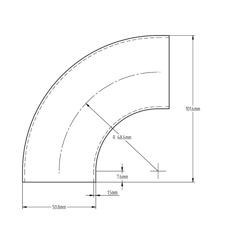 50.8 x 1.5 90° Zetan A554