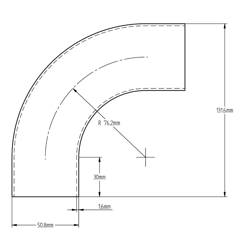 50.8 x 1.6 90° Uni AS1528.3