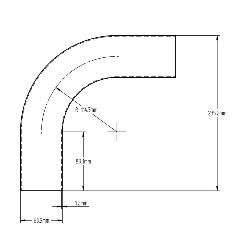 63.5 x 1.2 90° Long Leg