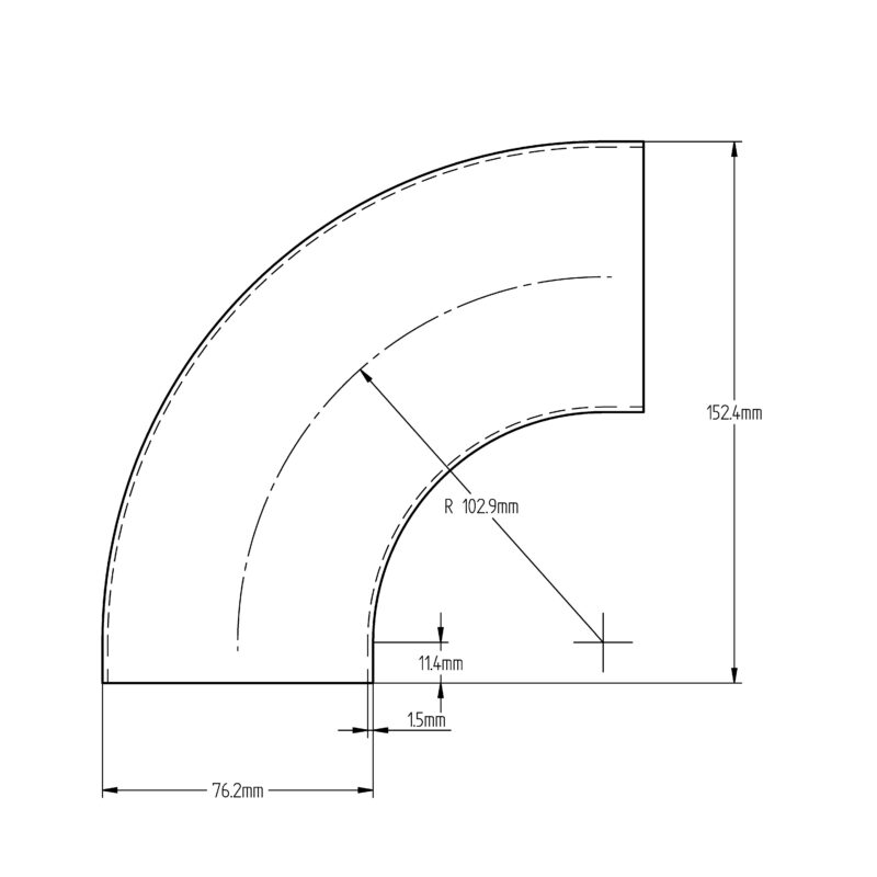 76.2 x 1.5 90° Zetan A554